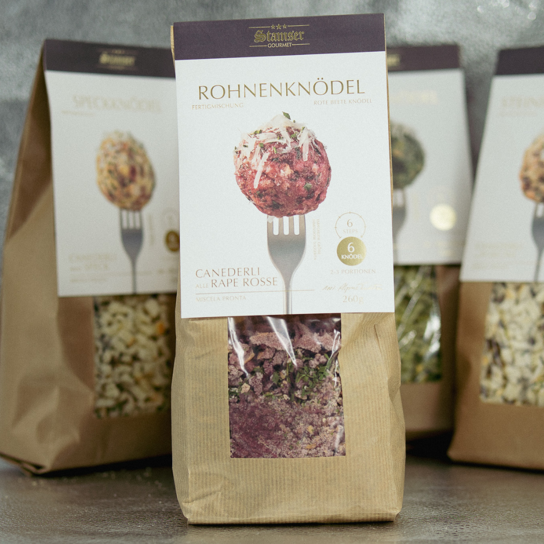 Rohnenknödel-Mischung vom Stamserhof – Rote-Bete-Knödel aus Südtirol