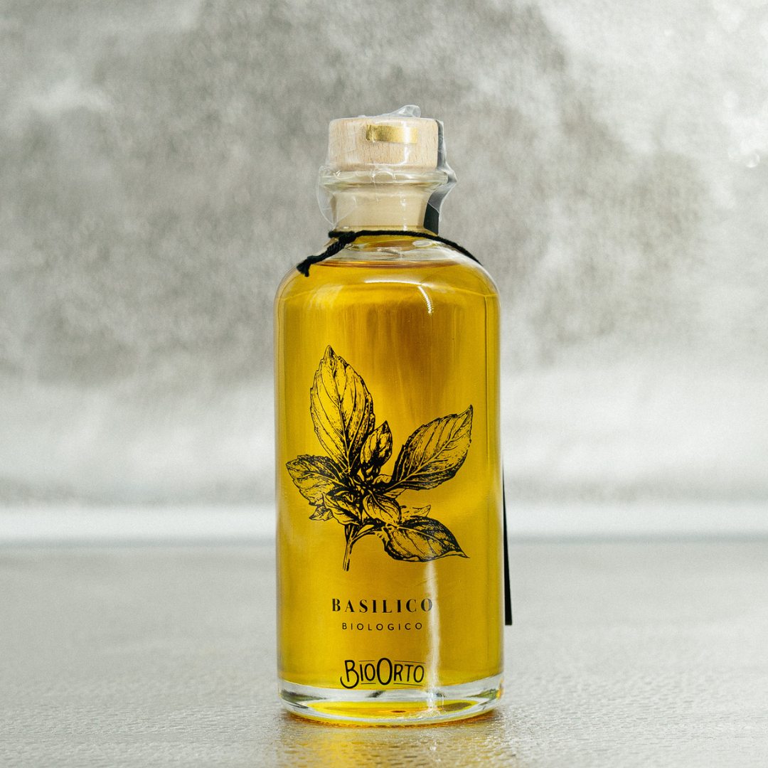 Bio-Olivenöl mit Basilikum – BioOrto, 200 ml – frisch & mediterran